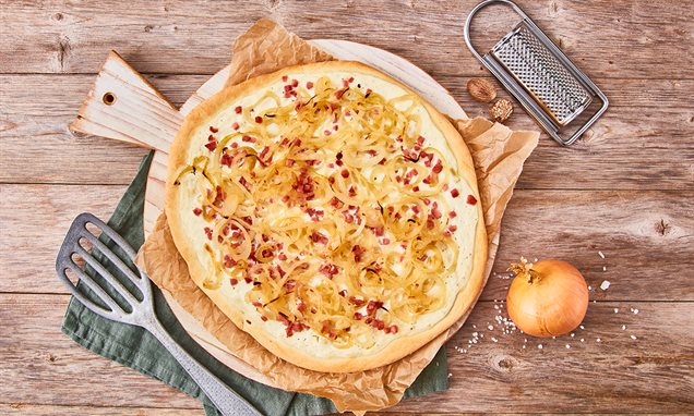 Dr Oetker Flammkuchen Wie Lange Im Ofen Flammkuchen Rezept | Dr. Oetker