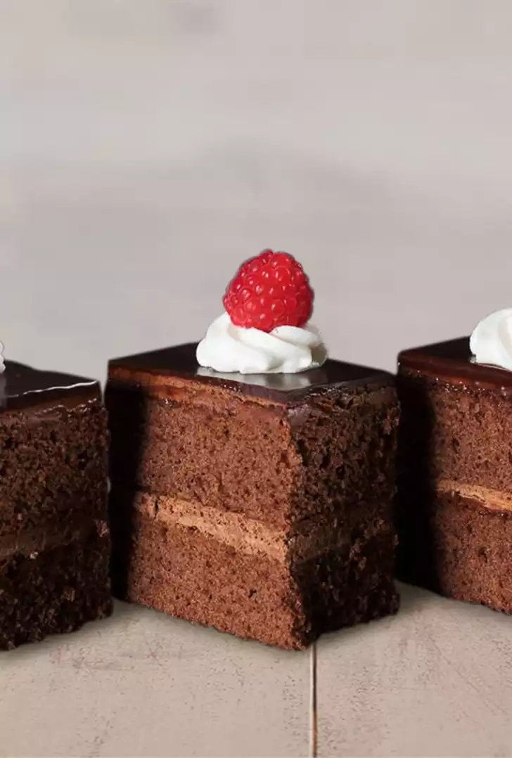 trancetti di pan spagna con crema al cioccolato