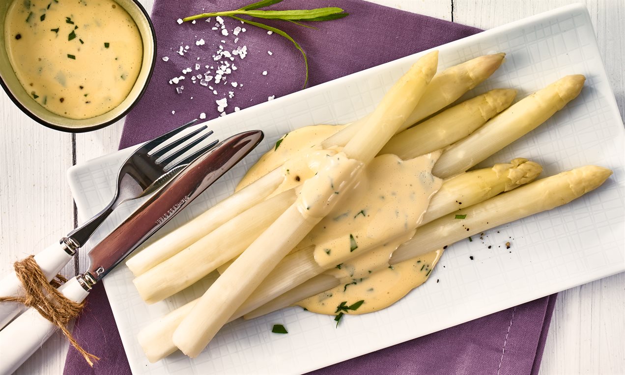 BackofenSpargel mit BlitzHollandaise Rezept Dr. Oetker
