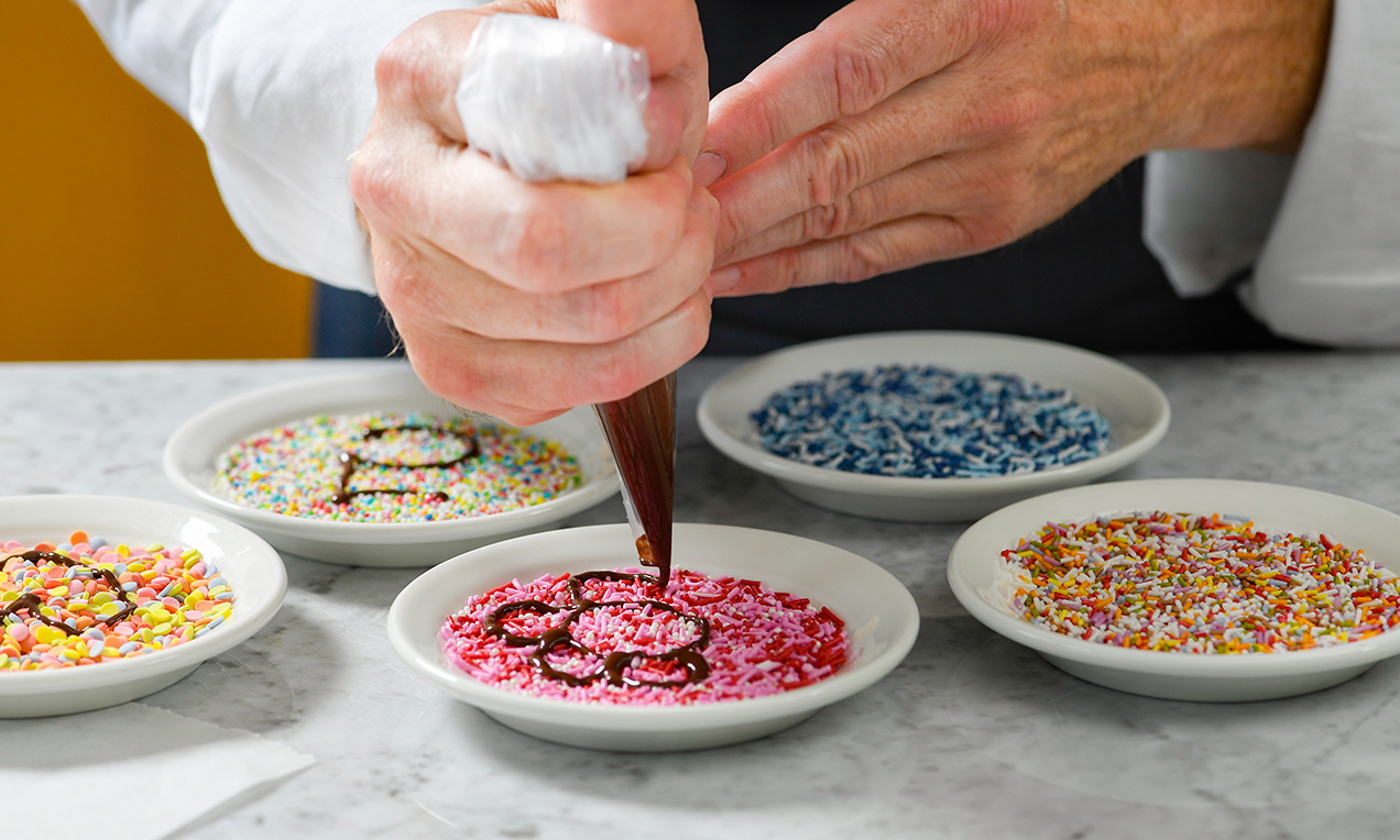 Schokoladen-Ornamente Streudekore Ausschnitt DSC7083