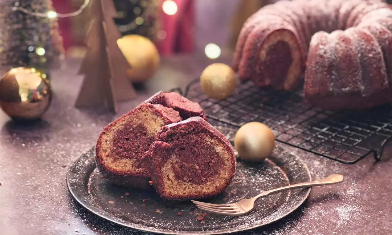 Мраморен джинджифилов кейк