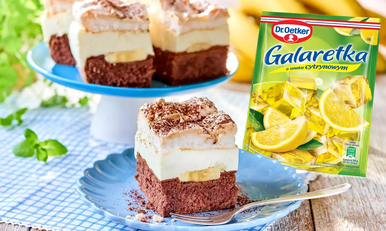 Ciasto bananowe z czekoladą i bezą Przepis Dr Oetker