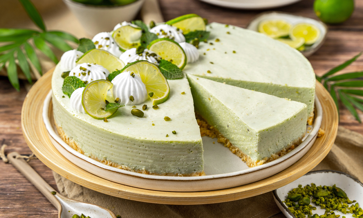 Veganer Limetten-Cheesecake Rezept | Dr. Oetker