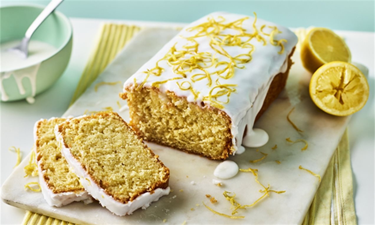Lemon Drizzle - slice cut out