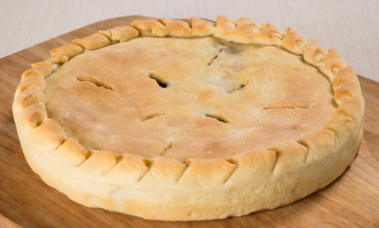 Torta salata con porri, funghi e taleggio