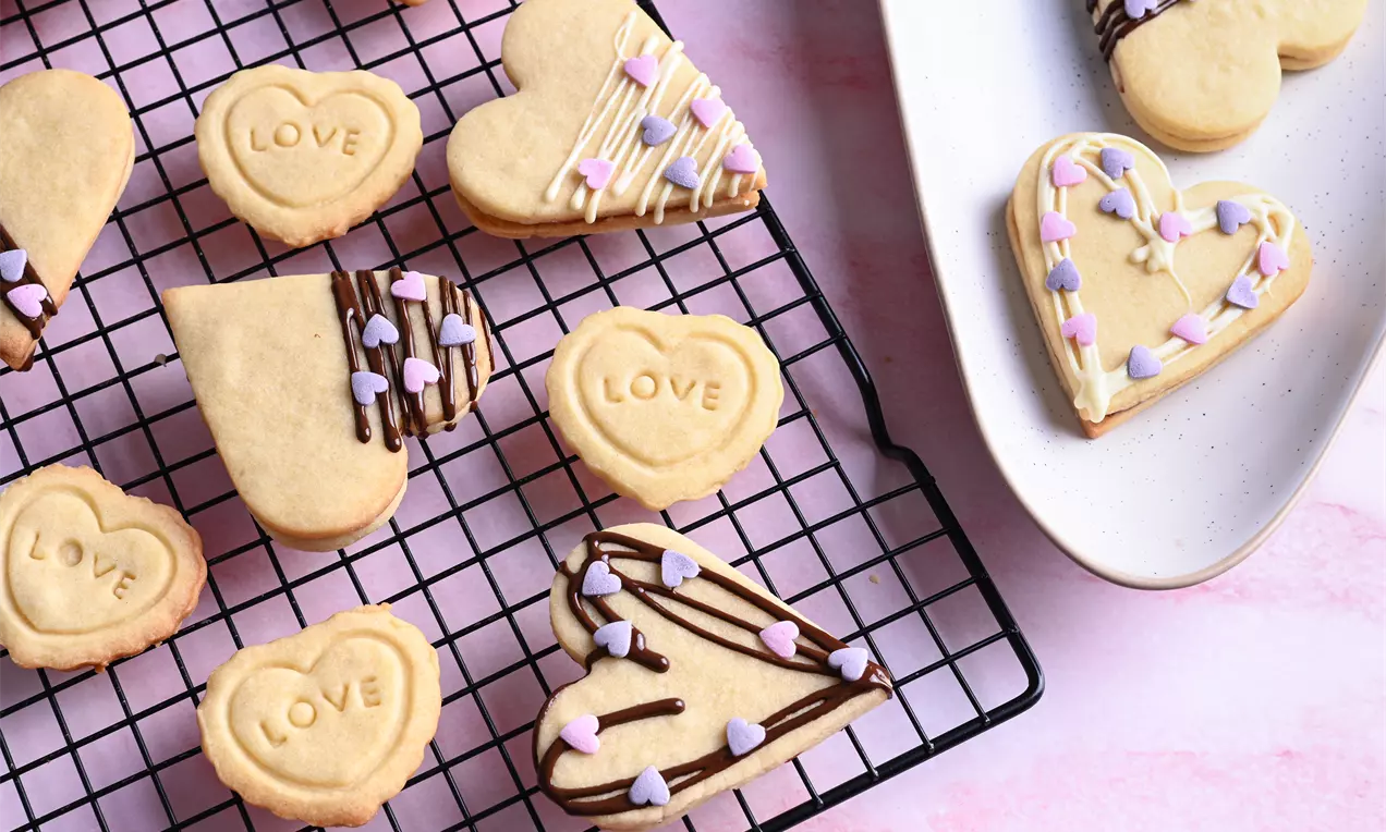 Маслени бисквити сърца