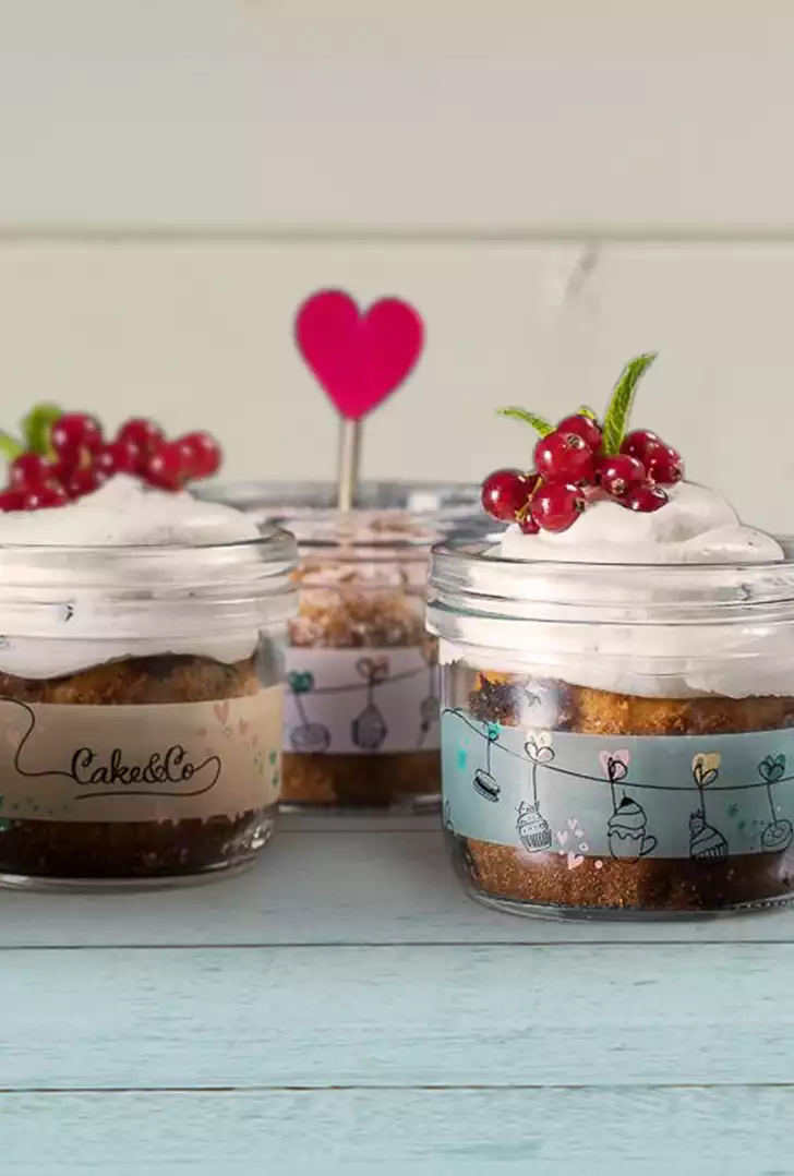 torta in barattolo ricotta e ribes