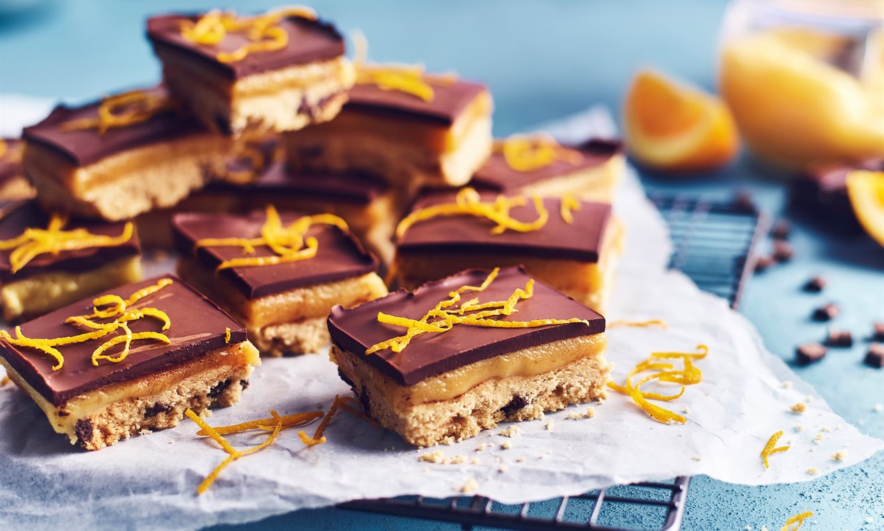 Chocolate Orange Millionaire Shortbread Recipe | Dr. Oetker