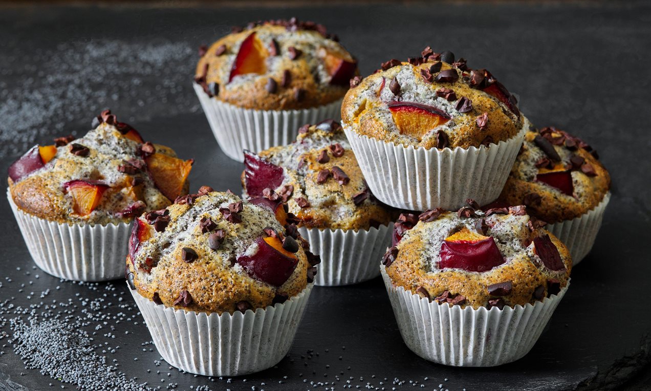 Muffinyt Makovo-slivkové muffiny Recept | Dr. Oetker
