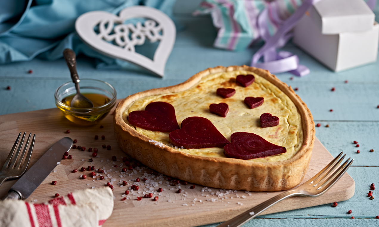 Cheesecake salata di San Valentino
