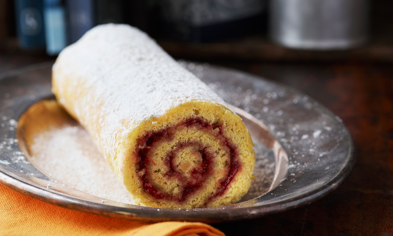 Hindbærroulade uden gluten og laktose Opskrift Dr. Oetker