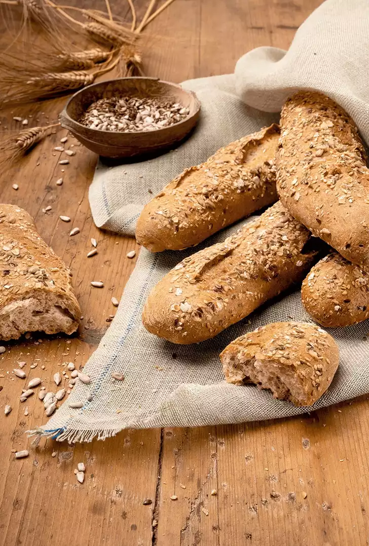 Baguette integrali con semi (calendario 2022)