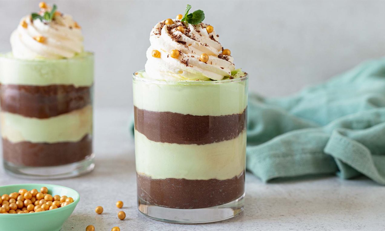 Mint Chocolate Mousse Pots