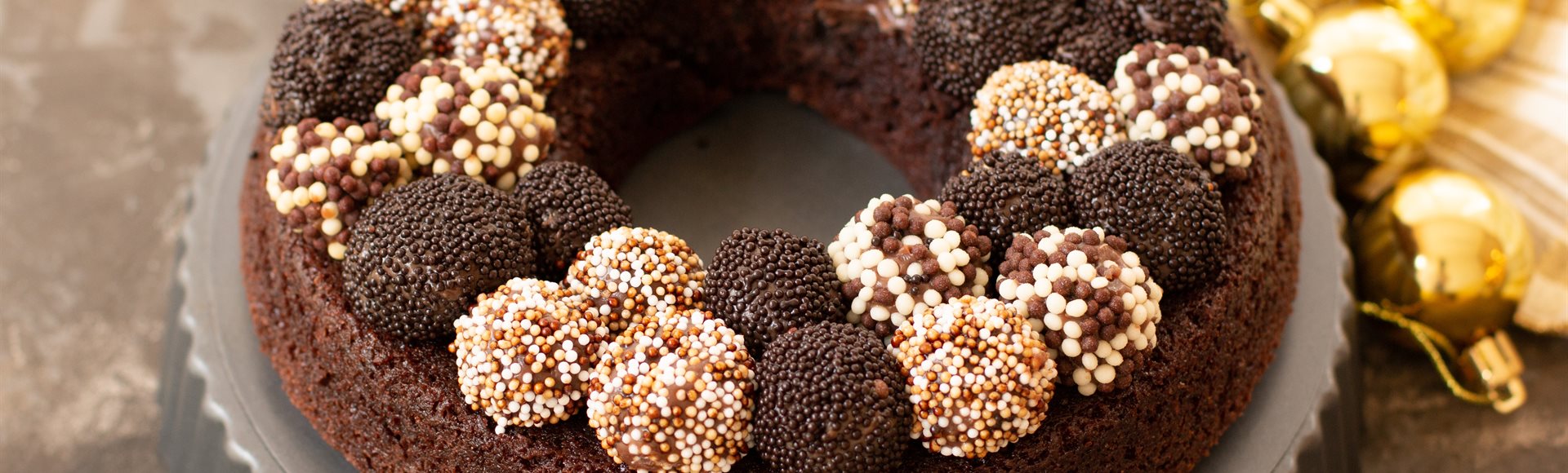 Bolo Guirlanda de Brigadeiros Receita