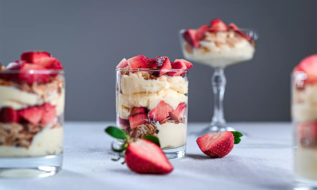 Ванилов крем в чаша с маскарпоне