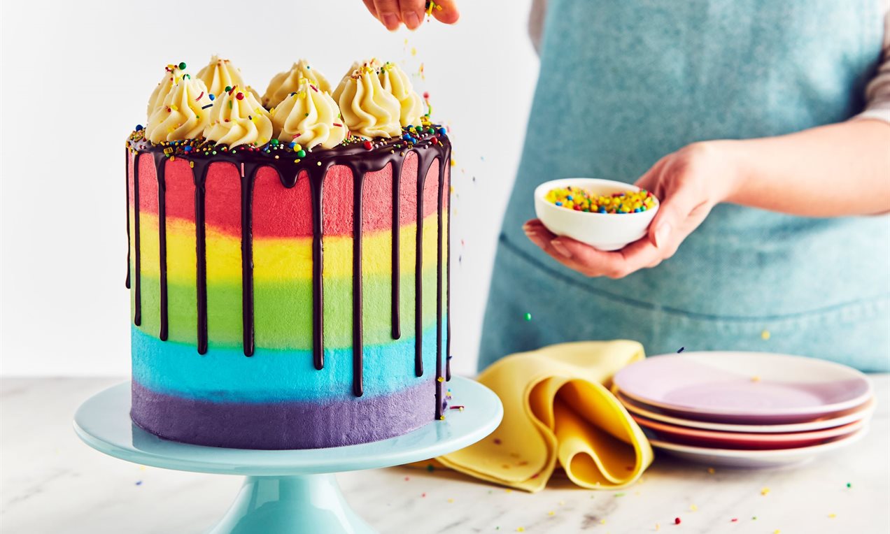 Rainbow Ombre Cake