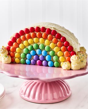 Rainbow Ombre Drip Layer Cake - Classy Girl Cupcakes