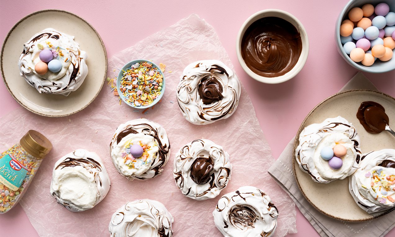 Loaded Easter Meringue Nests