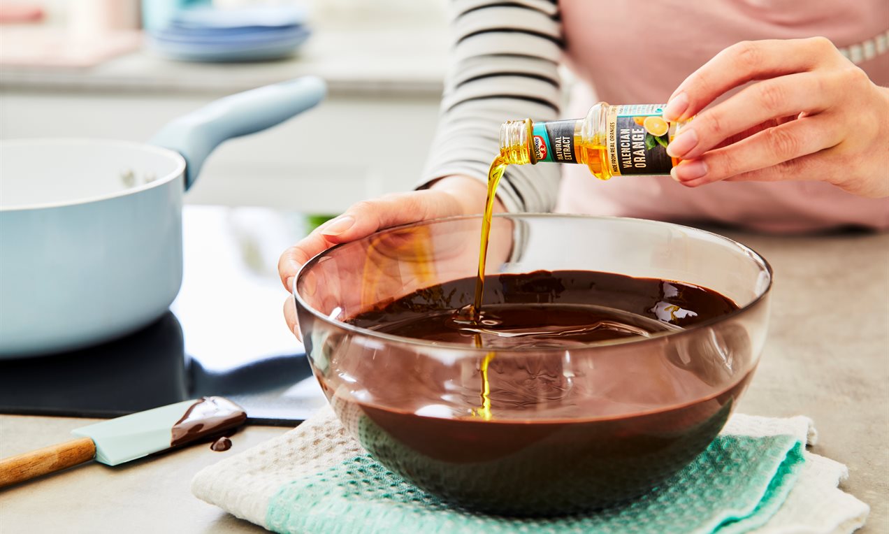 Adding in orange extract