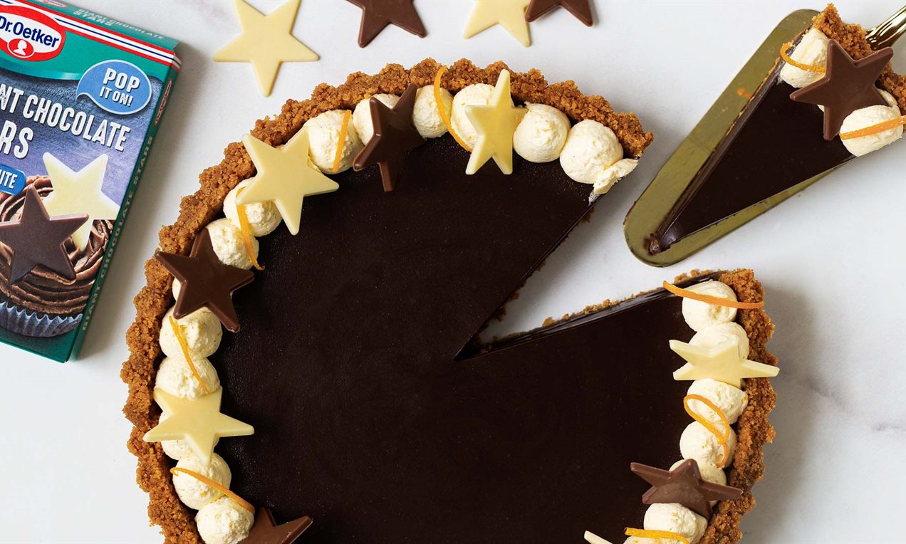 Chocolate & Ginger Biscuit Tart