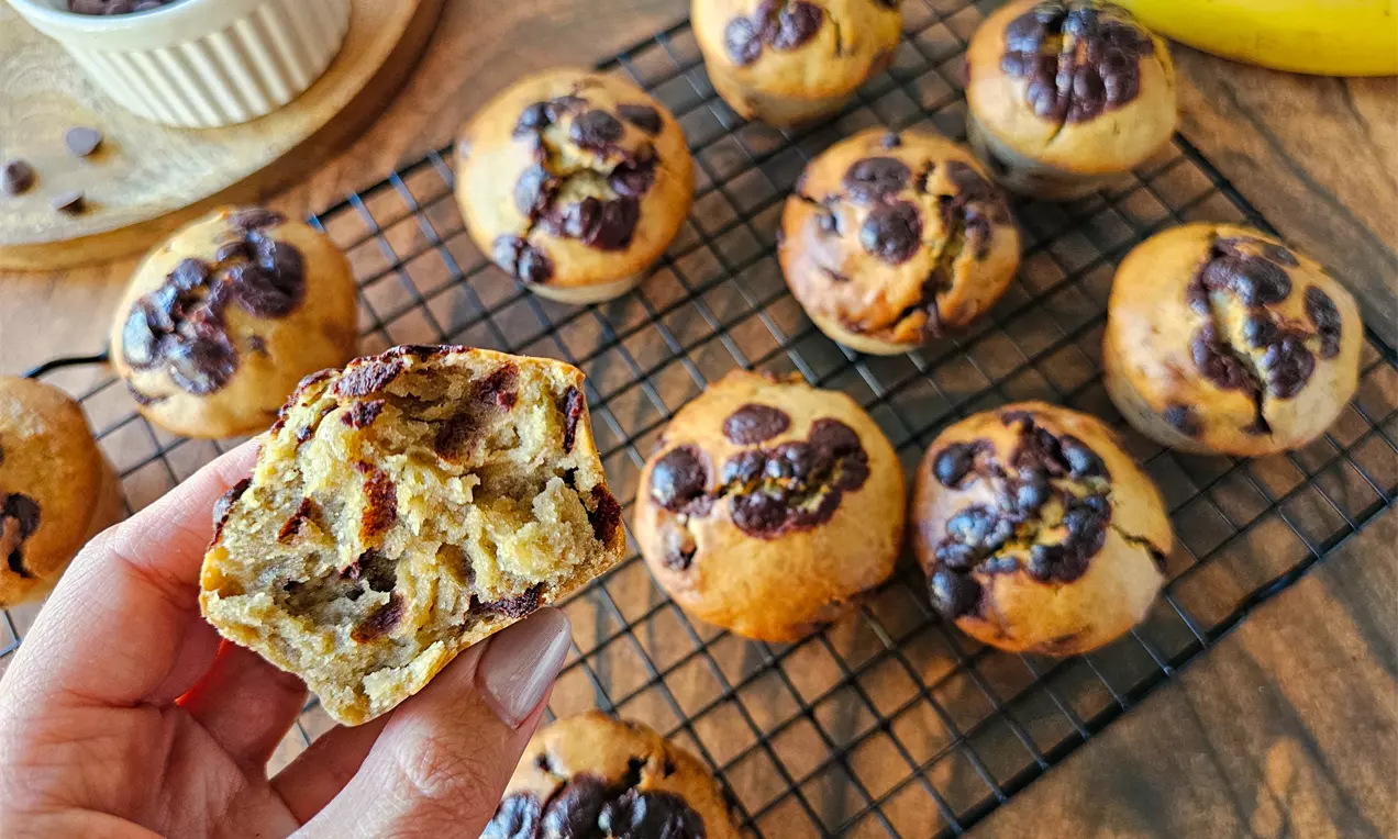 Бананови мъфини с шоколад