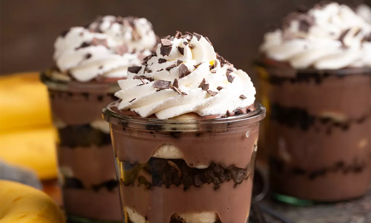 Čoko banana kozarcki