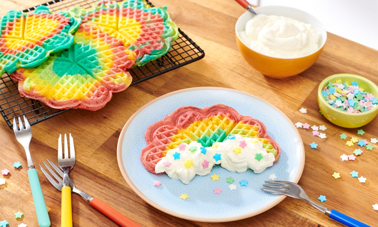 Regenbogen Waffeln Rezept Dr Oetker